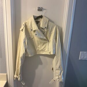 cropped leather jacket